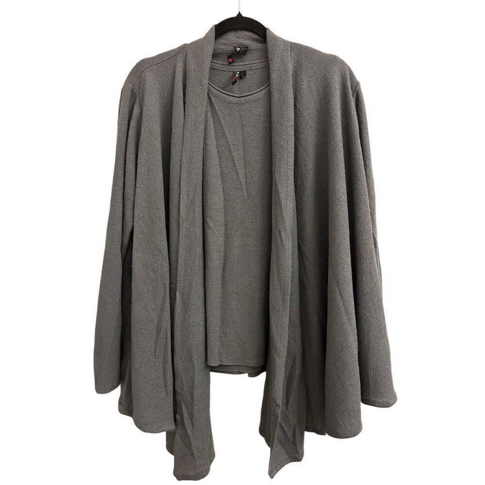 Roni Rabl Vintage Cardigan & Tank 2-piece Set L Gray